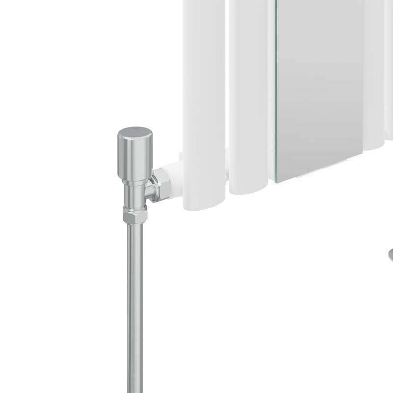 Katelin Vertical Oval Panel Radiators, 1800cm H x 380cm W x 61cm D, White
