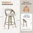 Curved Upholstered Swivel Counter Stools — Mid-Century Modern Design-750219745