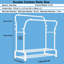 146cm Adjustable Portable Wardrobe
