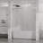 Frameless Design Bathtub Shower Door, Sleek Style Silent Sliding Opening Glass Door, 1/4" (6Mm) Thick Clear Tempered Glass With With Easy-Clean Coating Function, Heavy-Duty 304 Stainless Steel-122071498