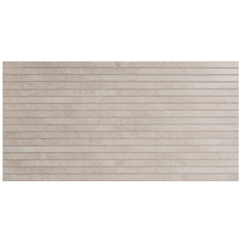 Lune 24x48 Fluted Matte Porcelain Tile, Beige