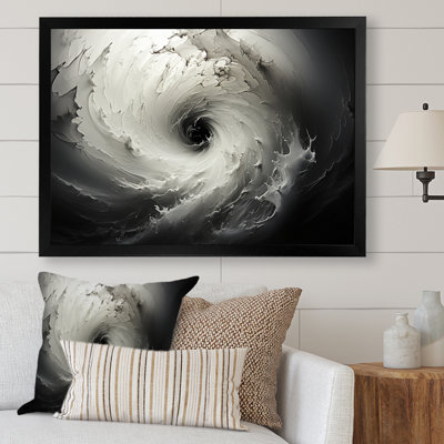Tempête tourbillonnante grise abstraite III sur toile