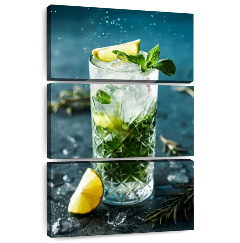 Grand cocktail mojito Yarlin, H 32 po x l 20 po