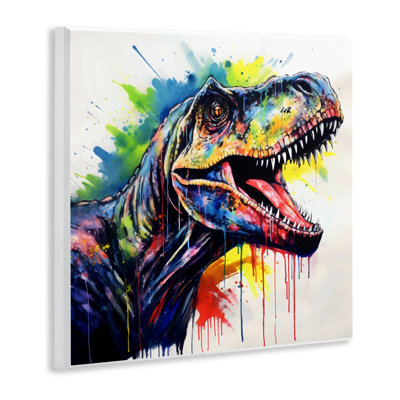 Plaque murale colorée T-Rex Roaring, design by Creative Studio