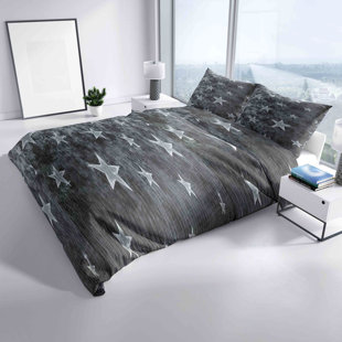 Anaika Grey/White Duvet Cover Set