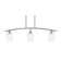 Kurve 3 Light Island Light Shown In Graphite Finish With 5" Textured Glass
