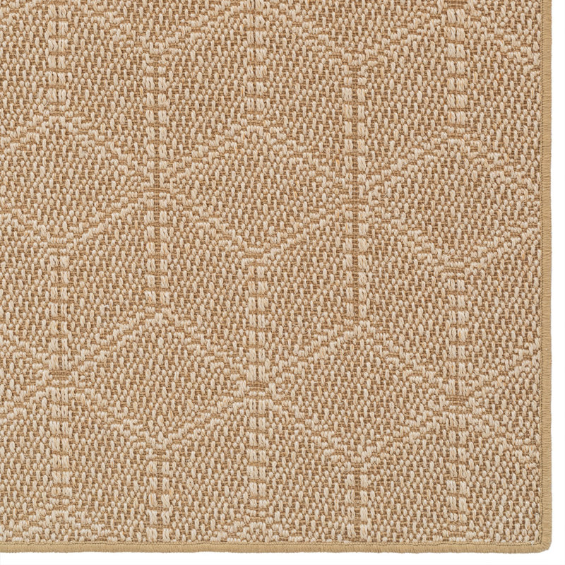 Jiske Jute/Sisal Geometric Indoor Rug, Rectangle 4' x 6'