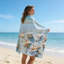 Oceans-themed Beach Towel Starfishs Seashells And Sea Turtle Fast-Drying Absorbent Bath Towel Microfiber Beach Towel-106512166