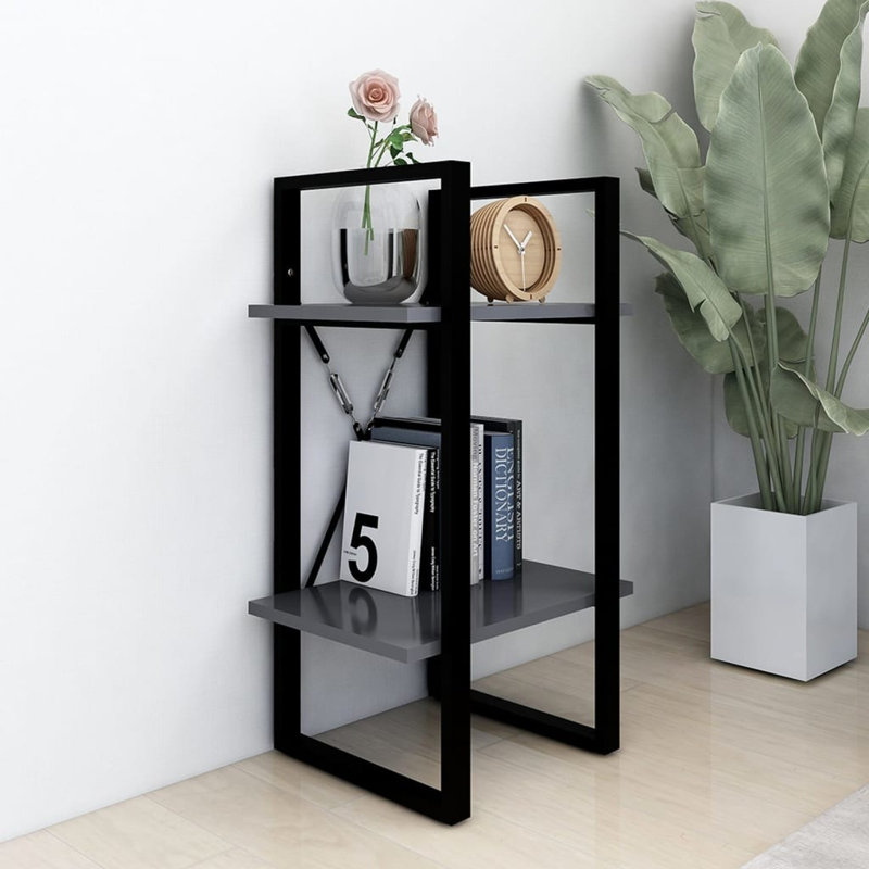 Koushirou 70cm H Standard Bookcase, 70cm H x 40cm W x 30cm D, Grey
