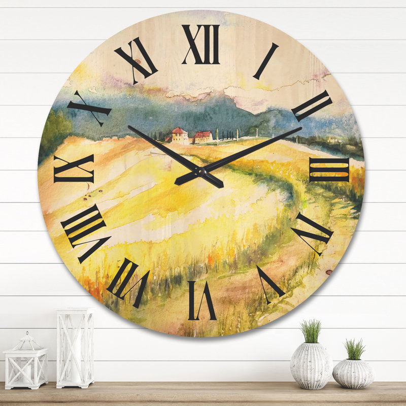 Horloge murale Fields of Tuscany, Grand