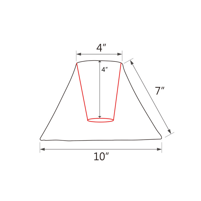 abat-jour cloche en tissu H 4 po (Uno) blanc cassé