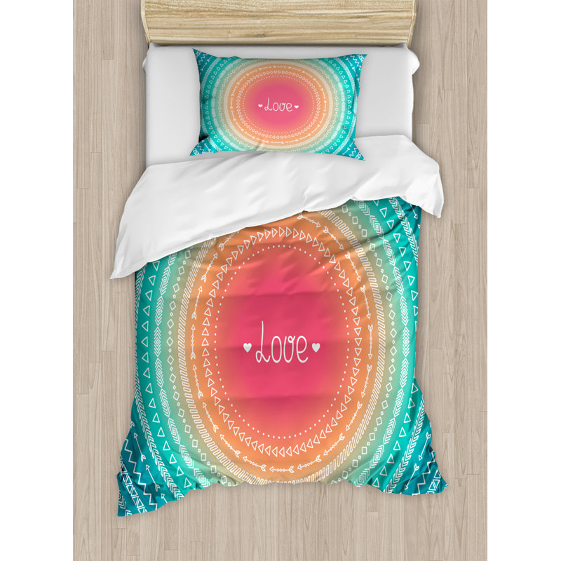 Rustic Polyester Duvet Cover, Twin Duvet Cover + 1 Standard Sham