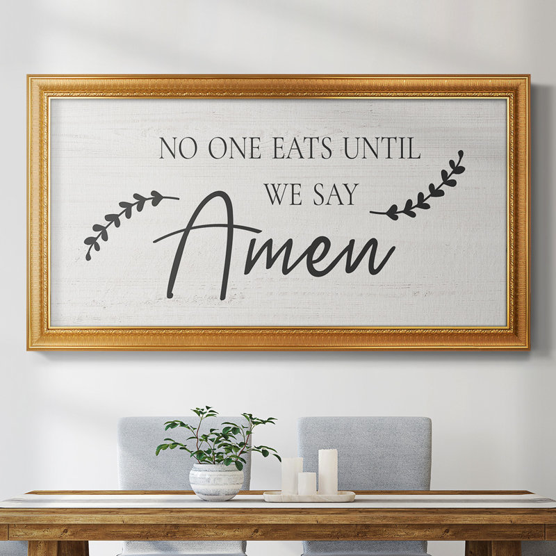 «Say amen», reproduction de photo sur toile simple, H 21 po x l 37 po x P 2,5 po
