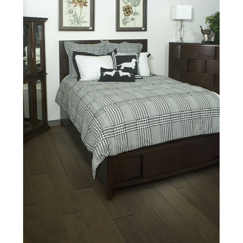 Houndstooth Cotton Plaid Comforter Set, King