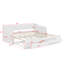 Lit de jour simple avec lit gigogne et tiroirs de rangement, lit de jour en bois avec tiroirs, lit de jour peu encombrant avec lit gigogne extensible-1457415121