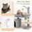 CT33F Small Cat Tree For Indoor Cats With Extra-Large Padded Platform And Spacious Condo For Senior, Adult Cats, And Kittens.
