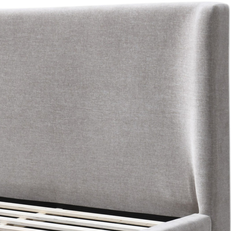 Grand lit en chenille gris Melbourne, Queen
