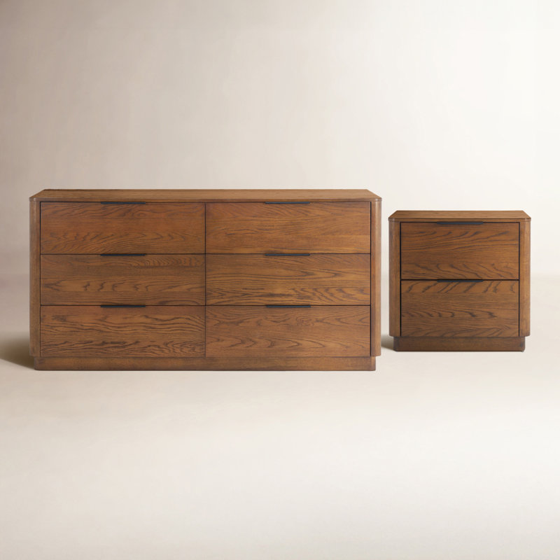 Ensemble de commode 3 pièces Tahani, Noyer / Noir
