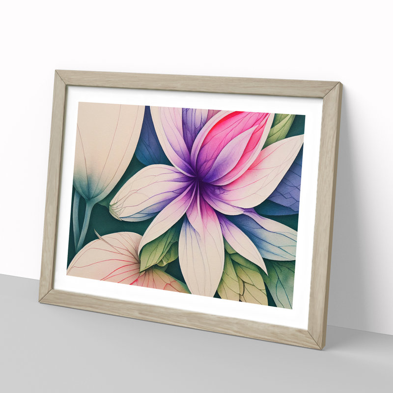 Pleasing Watercolour Flower - Framed Print