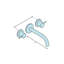 Edwardian™ Wall Mount Lavatory Faucet with Column-Spout-55250941-60920697