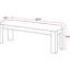 Banc rembourré en polyester Alekhya