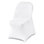 Housses de chaise blanches, housse de chaise en spandex de polyester, housses extensibles pour banquet de salle à manger pour fête de mariage, couvre-plat à l'avant, s'adapte aux dimensions de chaise jusqu'à 17,72 po x 18,11 po x 30,31 po