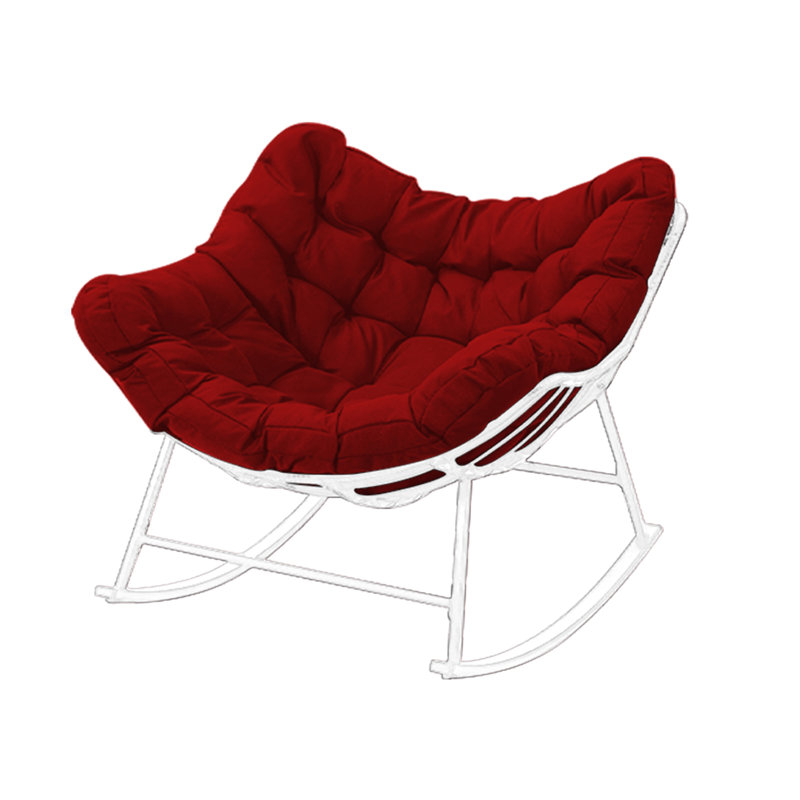 Coussin de chaise berçante d'extérieur, coussin de chaise Papasan épaissi de 6,3 po, Rouge