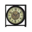 Horloge de table carrée 10 "industrielle avec engrenages mobiles ouverts