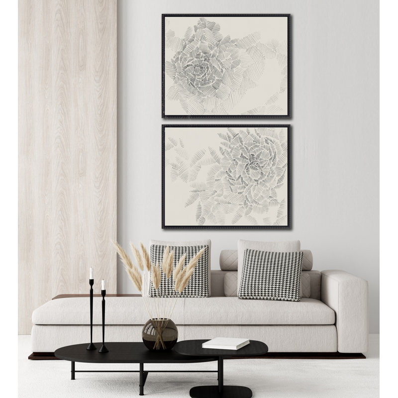 Monochrome Bloom II Canvas Wall Art