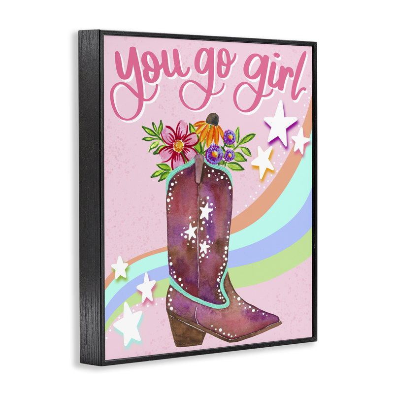 «You Go Girl», art giclée encadré par Bethany Joy Adams / Bethany Joy Art, LLC., Giclée encadrée noir minuit