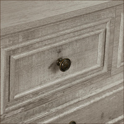 Dressers: Farmhouse 5-Drawer Antique White Organizer for Bedroom/Living Room | Engineered Wood | Natural Texture by Ophelia & Co.