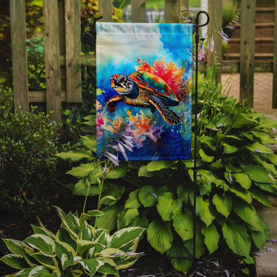 Drapeau de jardin double en polyester H 15,5 po x l 11,25 po