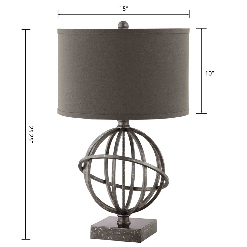 Lampe de table 1 lumière Lichfield 25,25 po - Étain