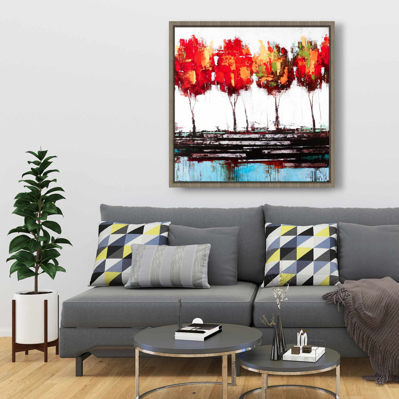 Abstrait de style industriel, art sur toile encadrée moderne