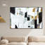Art abstrait noir et blanc sur toile Mid Mid Century par Art Remedy-104331560-104331573