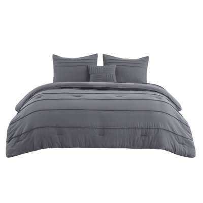 Bedsure Pinch Pleat Comforter Set Boho Bed-in-A-Bag Bedding Set with  Pillowcases for All Season