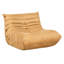 Chaise d'appoint luxueuse en microfibre jaune, rembourrée de mousse à haute résilience, antidérapante, sans assemblage, profondeur d'assise de 24,5 po, espace de vie contemporain de 33,5 po