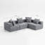Canapé modulaire en L modulaire, canapé à assise profonde entièrement en mousse et chenille texturée moelleuse, comprend les coussins assortis, livraison incluse, l 111 po x P 74 po x H 23,6 po