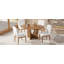 Ensemble de salle à manger moderne 5 pièces, table de salle à manger ronde extensible avec rallonge amovible de 16,2 pouces et 4 chaises rembourrées pour les petits espaces-283950805-283950810