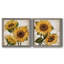 Tournesol d'été I - ensemble de 2 peintures sur toile encadrées-287988960-287988963