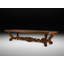 137" Walnut Solid Wood Trestle Dining Table