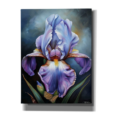 Winston Porter 'Iris Blue Painted' by Momart Canvas Wall Art, 12" x 16"