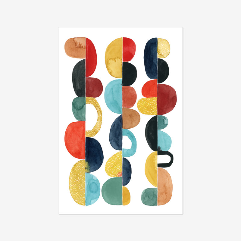 Midcentury Sunrise I by Grace Popp - Painting, 122cm H x 81cm W, Paper Print