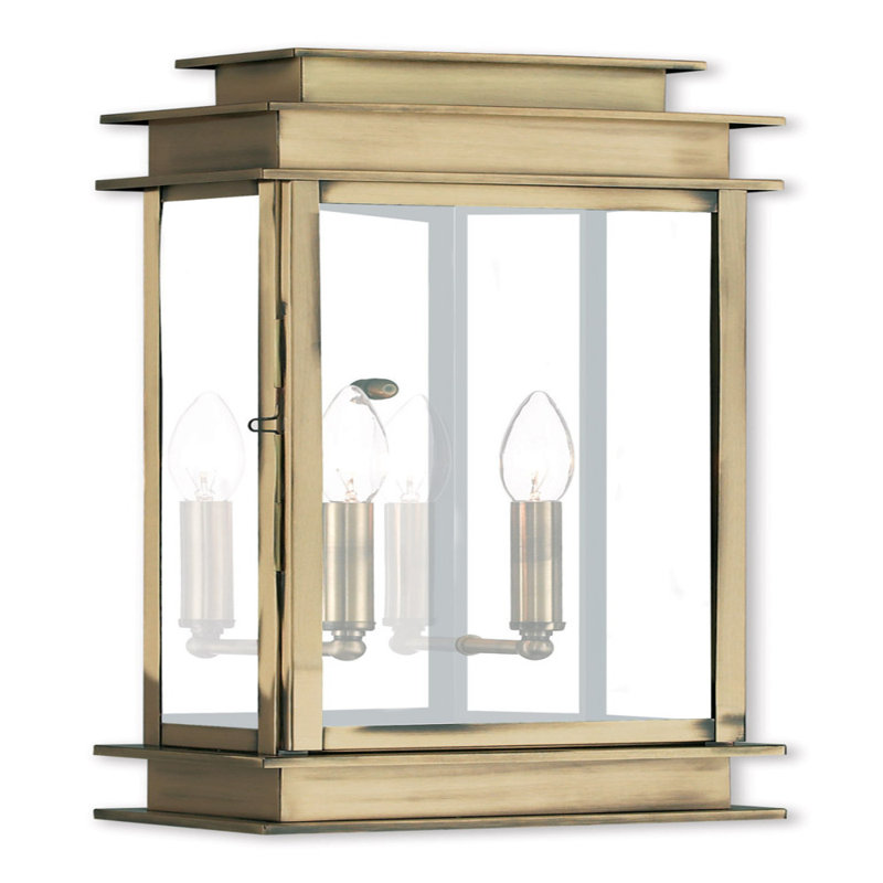 Cortana Wall Light, Antique Brass, 19" H x 9.5" W x 9.5" D