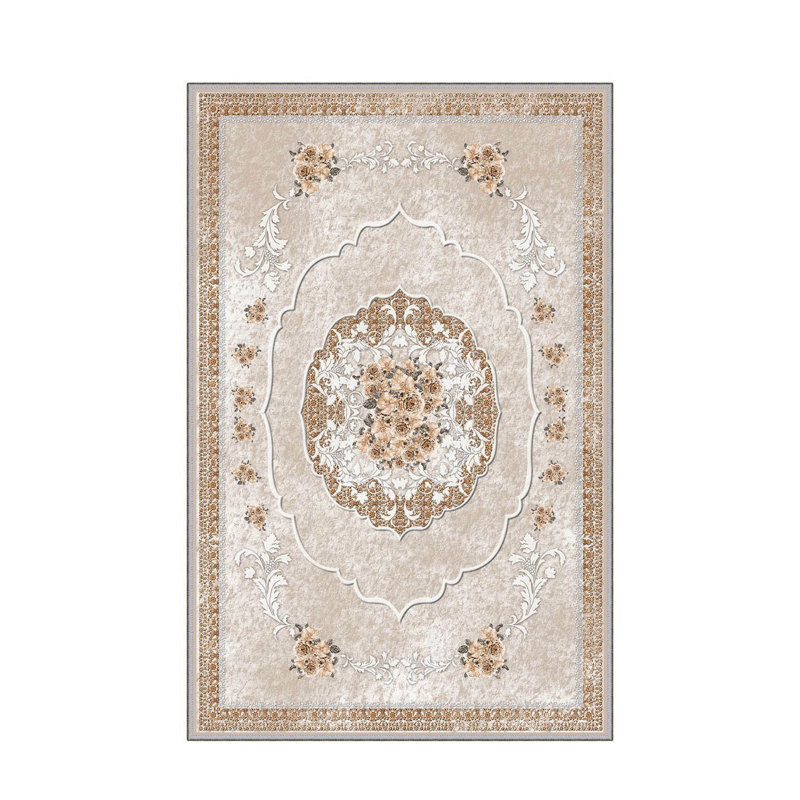 Luxurious 3D Printed Woven Carpet, 55.1 x 86.6 inches | 100% Polyester, Antibacterial, Machine Washable | Non-Slip PVC Felt Dot Underside, 0.3 in Pile Height | Perfect for Living Room, Bedroom & Home Decor