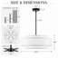 Lustre de tambour moderne à 6 lumières de 60 cm (23,6 po) avec abat-jour en tissu à texture lin à 3 niveaux-2013201094-2013201095