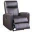 Fauteuil inclinable électrique brun avec accoudoirs carrés