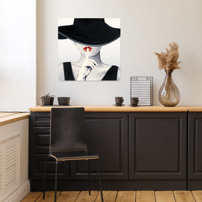 Haute Chapeau, art contemporain argenté, H 18 po x l 18 po