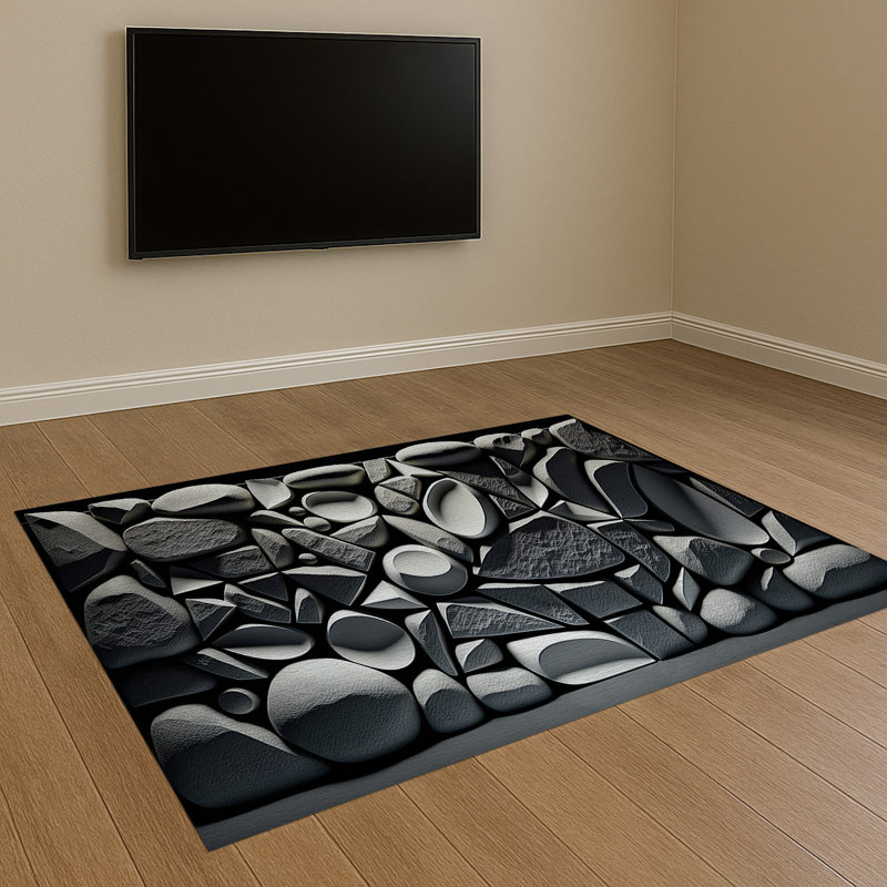 Stone Area Rug, Runner 70 x 140 cm