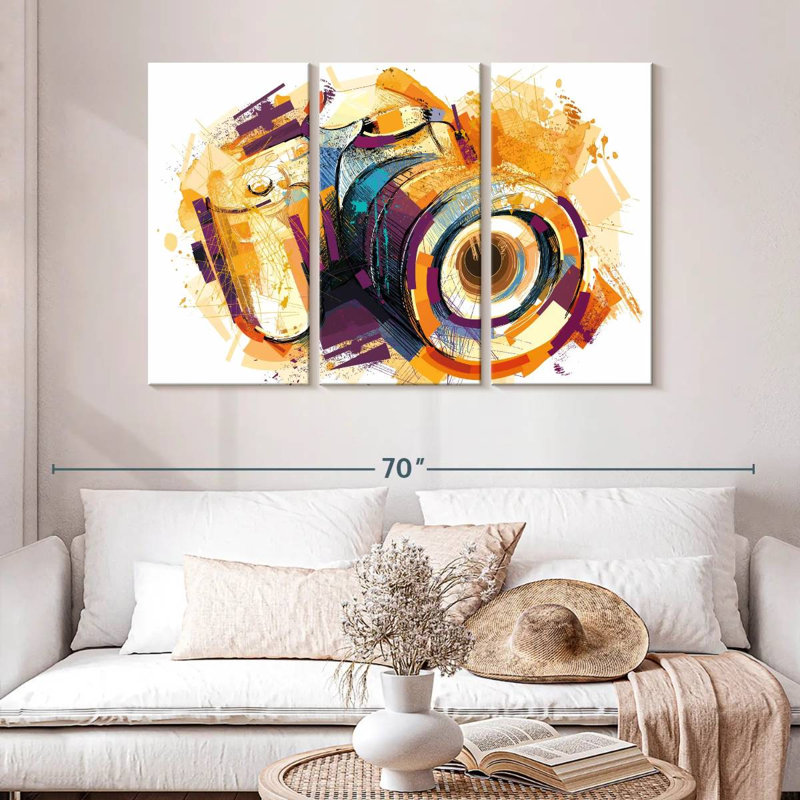 Senne Abstract Camera, 48" H x 74" W